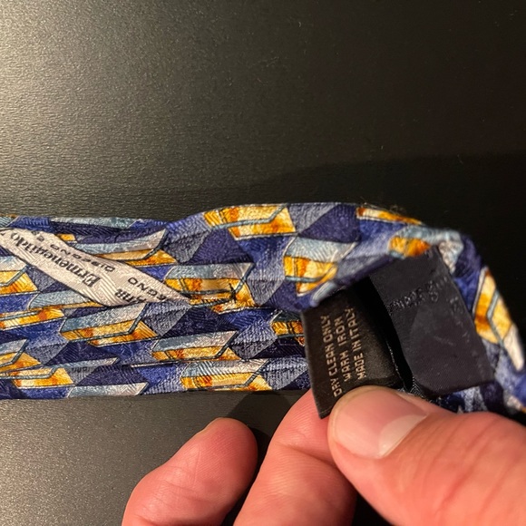 Ermenegildo Zegna Blue/Yellow Tie - Picture 5 of 5